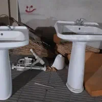 روشویی با پایه جنس چینی|لوازم سرویس بهداشتی|تهران, چوب تراش|دیوار