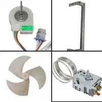 اهرم دستگیره یخچال،پروانه فن،ترموستات،تایمر،المنت