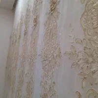 پرده تور کتان ترک گل برجسته  نو|پرده، رانر، رومیزی|مشهد, خواجه ربیع|دیوار