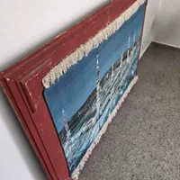 تابلوفرش ابریشم دستباف طرح مسجد النبی مدینه|تابلو فرش|تهران, زعفرانیه|دیوار