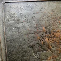 سینی قلم زنی/مجمع مسی|کلکسیون اشیاء عتیقه|تهران, کاج|دیوار