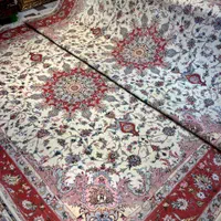 فرش دستباف جفت ۹ متری کاشمر گل ابریشم دستبافت|فرش|تهران, مولوی|دیوار