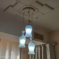 لوستر سه شاخه سفید|لوستر و چراغ آویز|کرج, بنیاد|دیوار