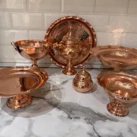 سرویس پذیرایی مسی کاملا نو یه بارم استفاده نشده