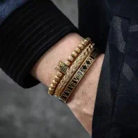 دستبند مردانه گالری گوهرسنگ مدل 3PCS مجموعه سه عدد|زیورآلات و اکسسوری|کرج, کوی امامیه|دیوار