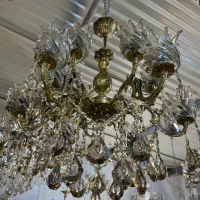 لوستر ۵شاخه ده شعله تمام برنز