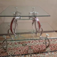 میز عسلی شیشه ای