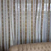 پرده پذیرایی ودو دستک قهوه ای شیک