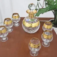 بلور کریستال چک طلاکوب ورساچه شرابخواری