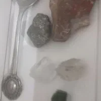 قاشق عتیقه نقره وچندتاسنگ قیمتی|کلکسیون اشیاء عتیقه|کرمانشاه, |دیوار