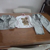 لباس بچه کت وشلوار لی روشن