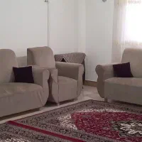 مبل هفت نفره نسکافه ای به همراه میز