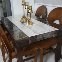 میز ناهارخوری  آینه شمعدان برنز