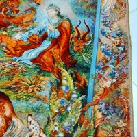 تابلوفرش مینیاتور ضامن آهو تابلو فرش دستبافت|تابلو فرش|مشهد, کوشش|دیوار