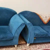 مبل هفت نفره رنگ آبی|مبلمان خانگی و میز عسلی|ری, جوانمرد قصاب|دیوار