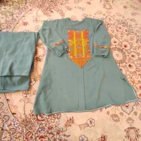 شومیزو شلوار با تیکه ایی سوزن دوزی کار دست