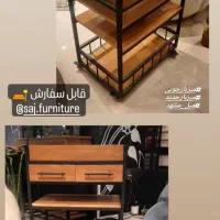 میز بار فلز چوب