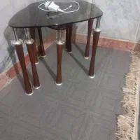 میز عسلی شیشه ایی