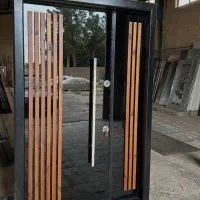 درب ضد سرقت سفید طلایی نرده شیشه ای،سکوریت کد P020|مصالح و تجهیزات ساختمان|رویان, |دیوار