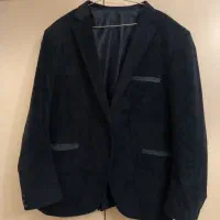 کت مخمل سورمه ای مردانه