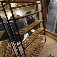 قفسه چوب فلزی