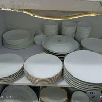 سرویس چینی سفید و گل طلا فله ای|ظروف سرو و پذیرایی|مشهد, نوید|دیوار