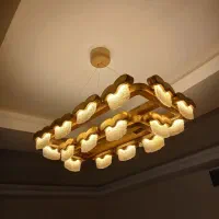 لوستر شیک دو طبقه چوبی