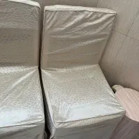 صندلی سفیدرنگ جنس چوب باروکش