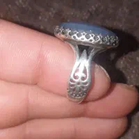 انگشتر نقره مردانه مدل سنگ عقیق یمانی کبود|جواهرات|ارومیه, |دیوار