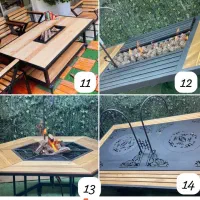 آتشدان فایر پیت آتشکده گازی ذغالی هیزمی صندلی باغی|بخاری، هیتر، شومینه|قدس, شهر‌قدس|دیوار