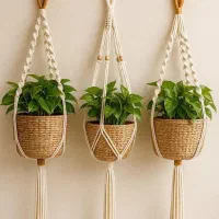 اویز گلدان مکرومه