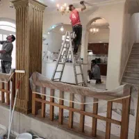 نقاشی ساختمان  نصب کاغذ دیواری
