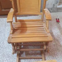 صندلی راک چوبی