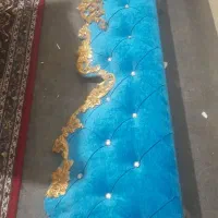 کتیبه پرده و یال پرده فیروزه ای