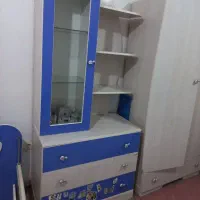 تخت نوجوان و پاتختی و کمد و بوفه و میز تحریر کودک