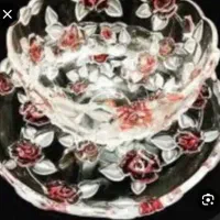 ظروف کریستال گل صورتی والتر گلس آلمان اصل