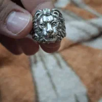 انگشتر نقره شمایل شیر