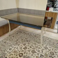میز ناهارخوری خوری ۶ نفره همراه یک میز و دو عسلی