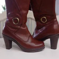 چکمه چرم طبیعی نو سایز ۳۹