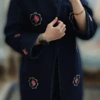 مانتو شماره دوزی سورمه ای نو