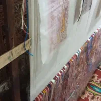 فرش نیمه کاره|فرش|ورزقان, |دیوار