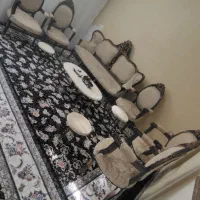 یه دست مبل سلطنتی چوب راش همراه...
