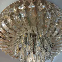 لوستر سقفی کریستال به همراه دو عدد دیوارکوب