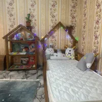 ست تخت و کتابخانه کودک کاملا نو.۱۰میلیون|تخت و سرویس خواب|ری, اقدسیه|دیوار