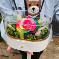 باکس لونا سفید و مشکی گل رز جاودان ( جاویدان )|گل و گیاه طبیعی|تهران, میدان ولیعصر|دیوار