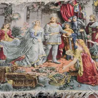 تابلو فرش دستبافت تاج گذاری ذرع و نیم