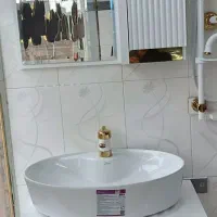 روشویی مدل بامبو نوار طلایی ۴۰×۶۰|لوازم سرویس بهداشتی|سقز, |دیوار