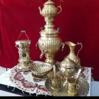 ست سماور برنجی آنتیک و شیک|سماور، چایساز، قهوهساز|مشهد, خواجه ربیع|دیوار