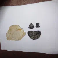 یک عدد سنگ فسیل و سه عدد شهاب سنگ باارزش