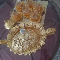 سرویس استکان ونعلبکی وسینی طلایی مارک ترک|ظروف سرو و پذیرایی|تهران, بازار|دیوار